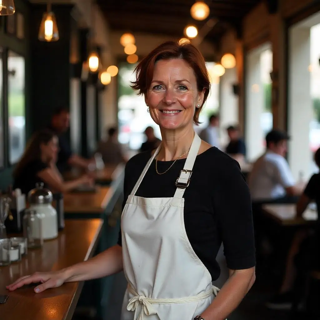 Témoignage d’une restauratrice expliquant qu’avec Maât Reputation, ses clients laissent désormais des avis Google en ligne, améliorant ainsi la visibilité et la réputation de son établissement.